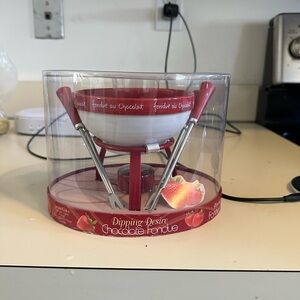 Joie Dipping Desire Chocolate Fondue Set - Red & White